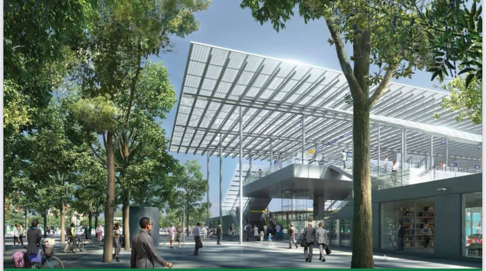 immagine di galleria 'Stazione a ponte e piazza I° Maggio'