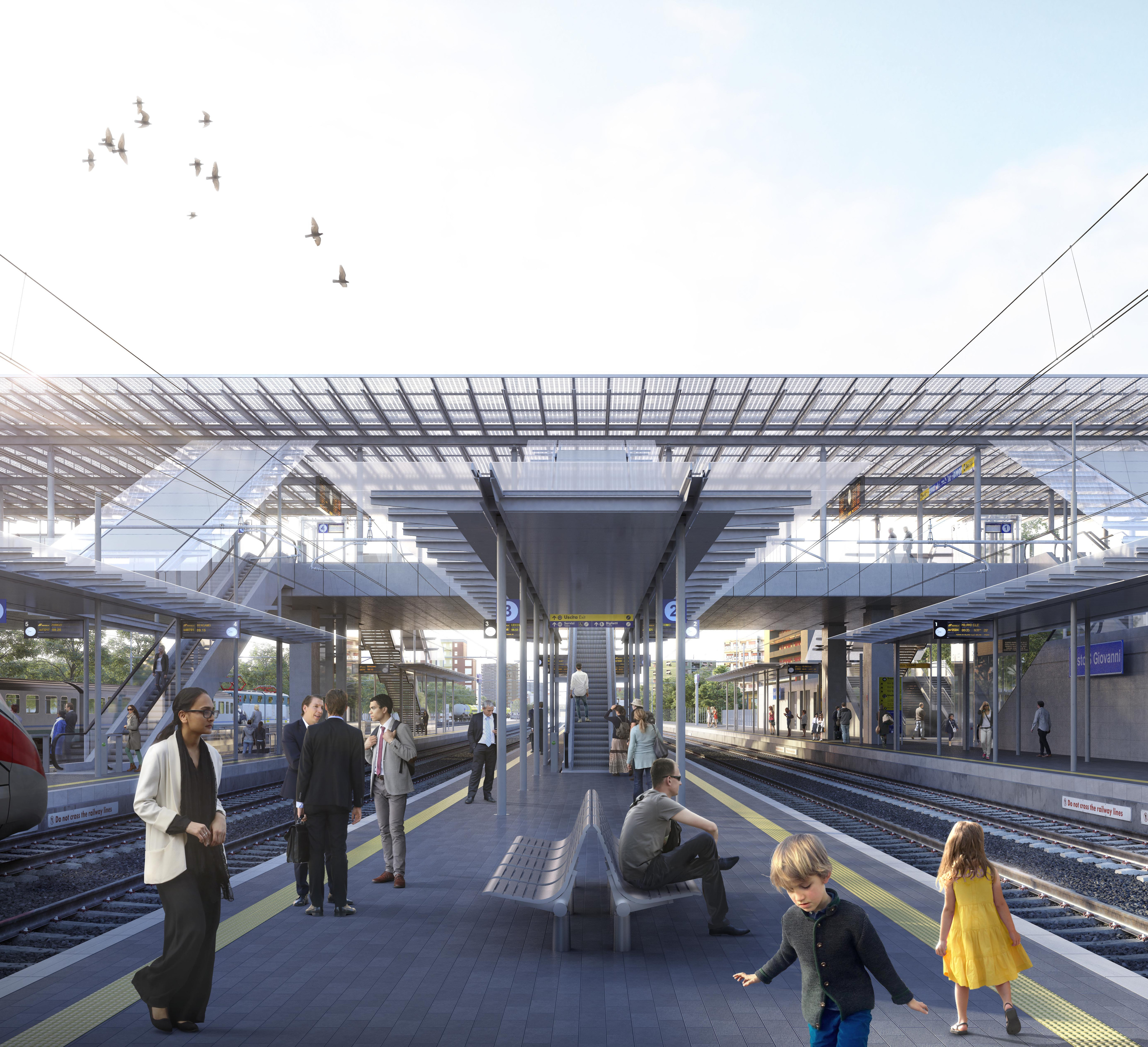 immagine di galleria 'Stazione a ponte e piazza I° Maggio'