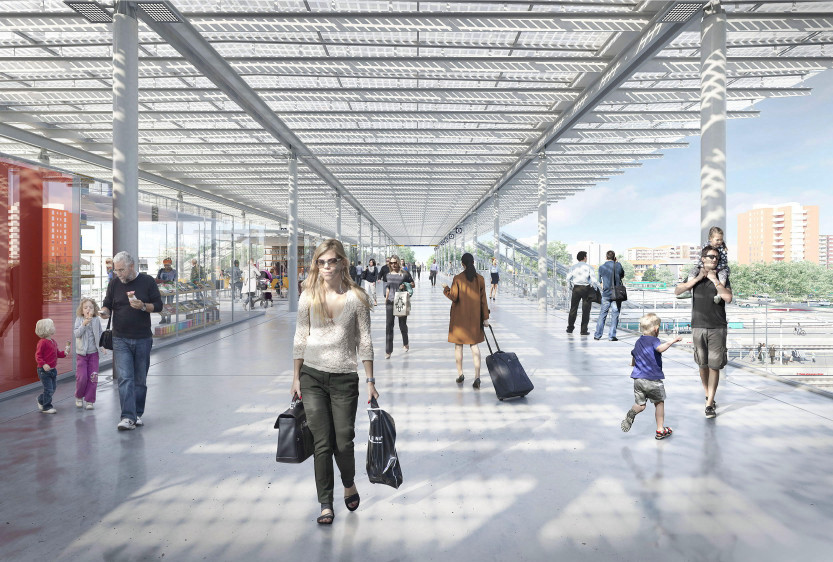 immagine di galleria 'Stazione a ponte e piazza I° Maggio'