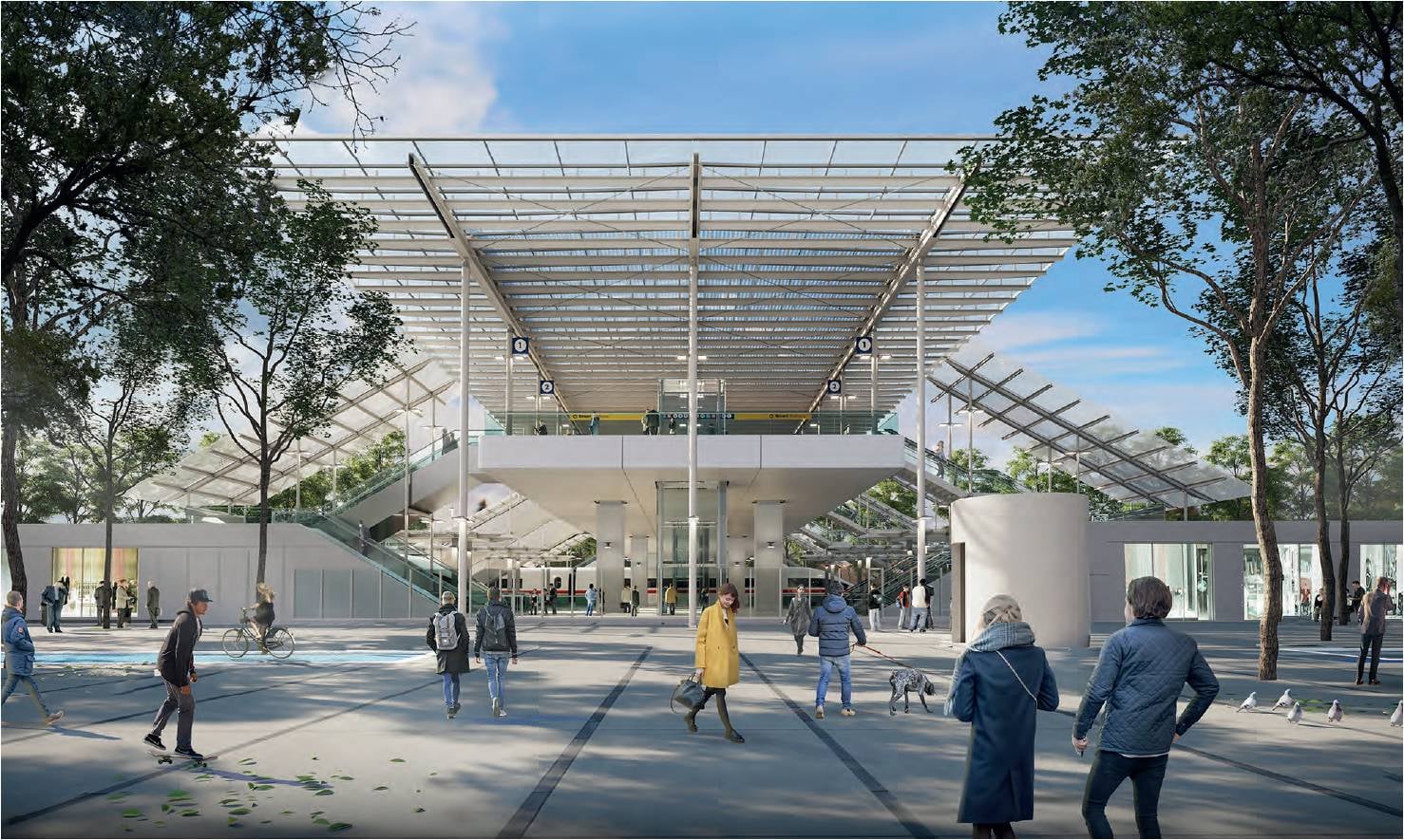 immagine di galleria 'Stazione a ponte e piazza I° Maggio'