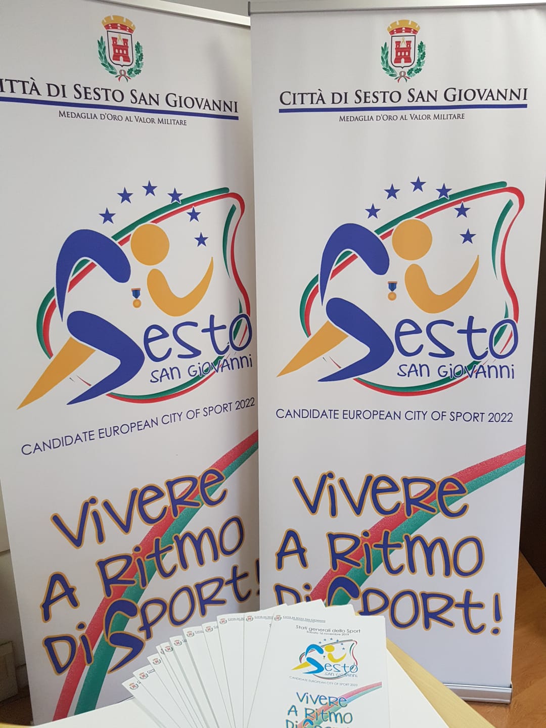 Il logo e il claim della candidatura