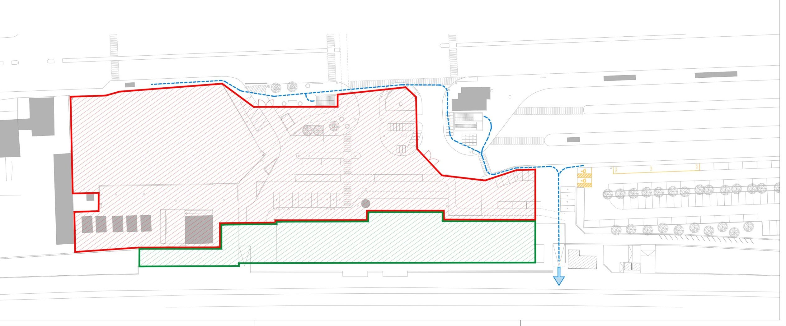 piantina stazione 1 maggio con le chiusure e percorso di accesso ai treni - fase 4
